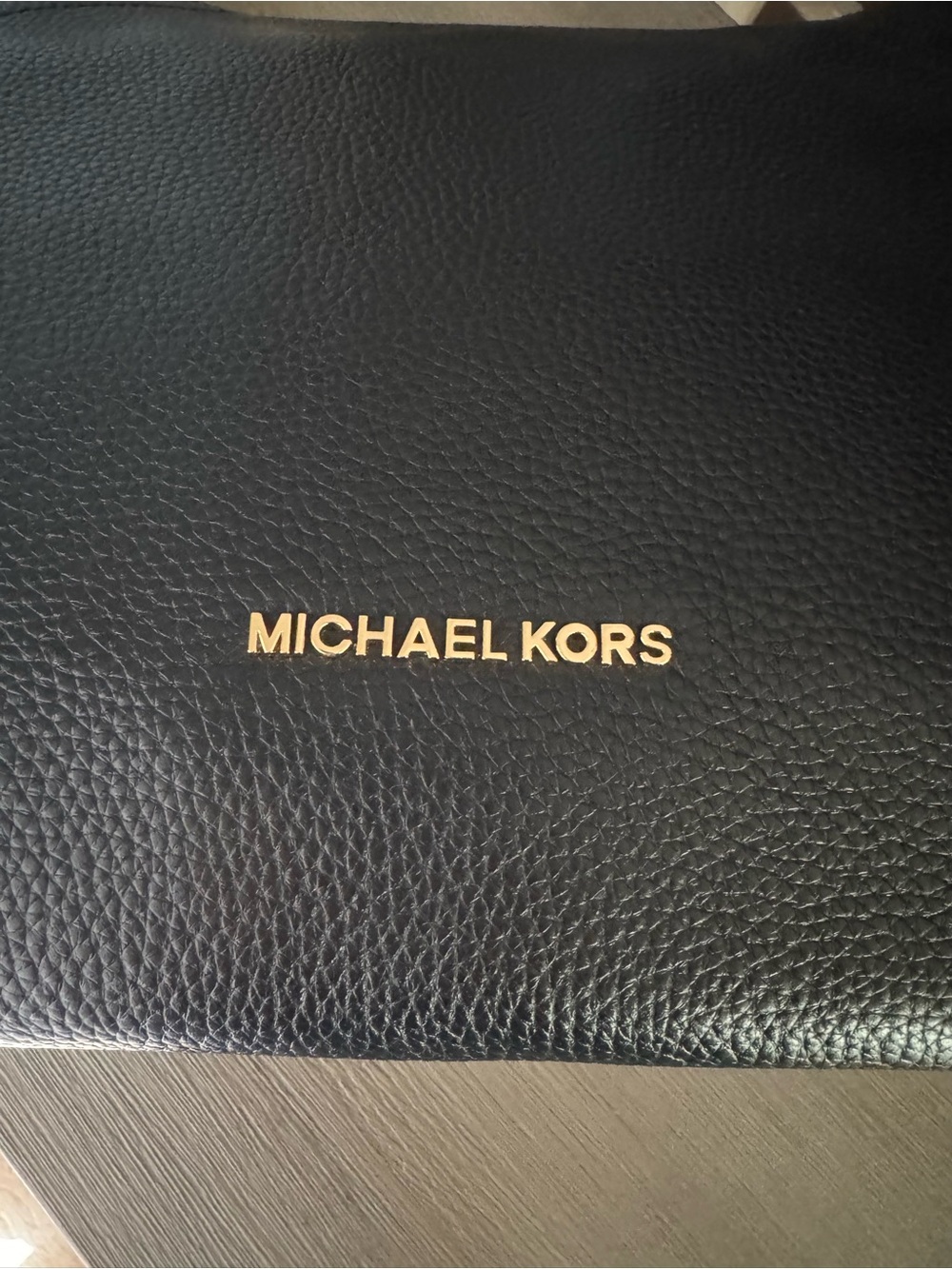 Michael Kors Black Pebbled Leather “Aria” Large Shoulder Bag/Crossbody - Picture 6 of 10